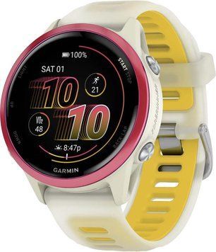 Garmin Forerunner 570 42mm Raspberry Aluminum w. Translucent Bone/Mango Band (010-02970-02) AK7194 фото