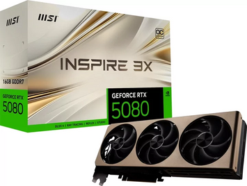 Відеокарта MSI GeForce RTX 5080 16G INSPIRE 3X OC (G5080-16I3C) D1043 фото