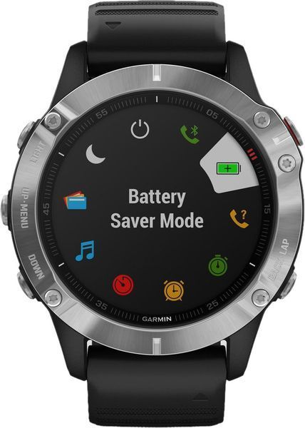 Garmin Fenix 6 Solar Silver with black band (010-02410-00) E7102 фото