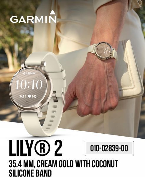 Garmin Lily 2 Cream Gold with Coconut Silicone Band (010-02839-00/20/70) SV8023 фото