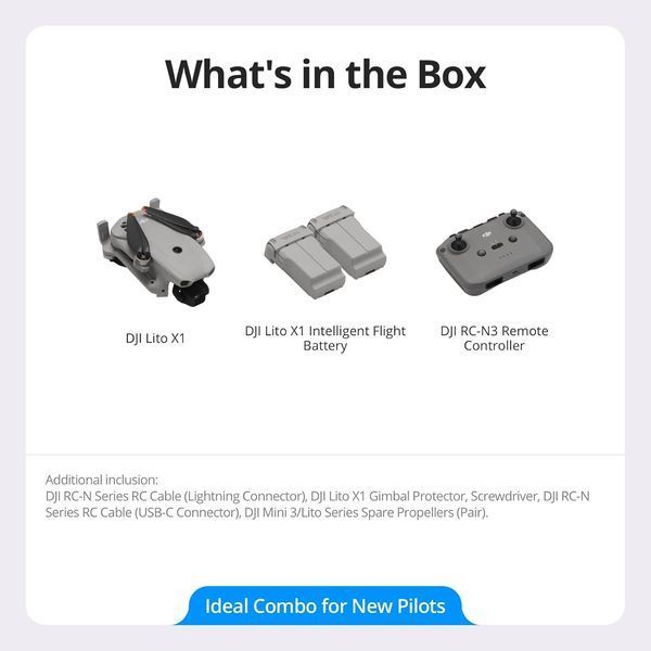 DJI Lito X1 Fly More Combo Plus RC 2 (CP.MA.00000976.01) CP.MA.00000977.01 TD2150 фото