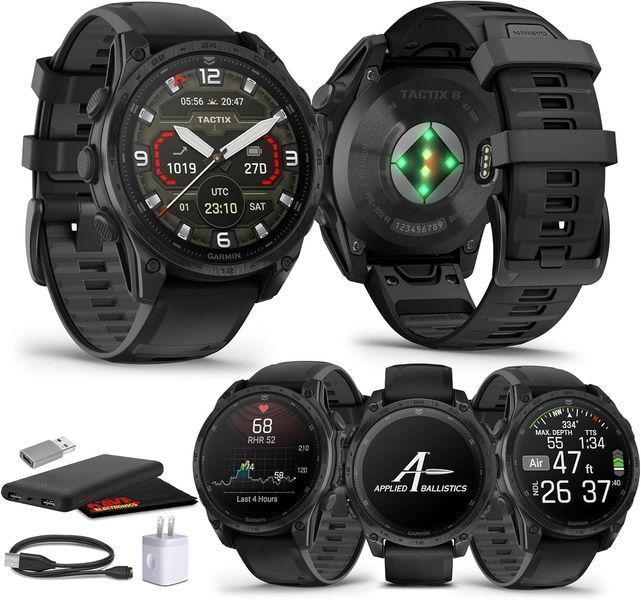 Garmin tactix 8 - 51 mm Solar Elite Includes Applied Ballistics Elite Solver (010-03407-10/11) AD2152 фото
