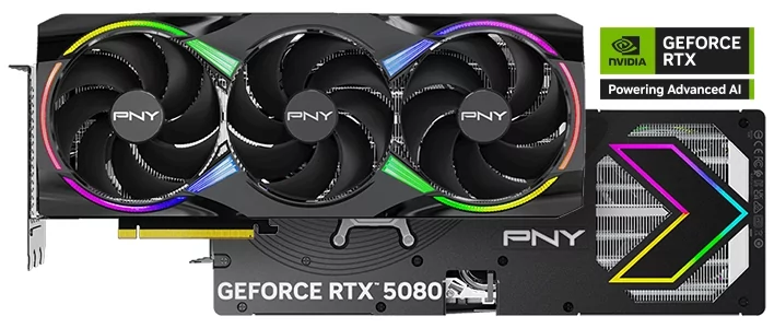 Видеокарта PNY GeForce RTX 5080 ARGB EPIC-X RGB OC Triple Fan (VCG508016TFXXPB1-O) AK1046 фото