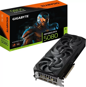 Відеокарта GIGABYTE GeForce RTX 5080 WINDFORCE OC SFF 16G (GV-N5080WF3OC-16GD) D1048 фото
