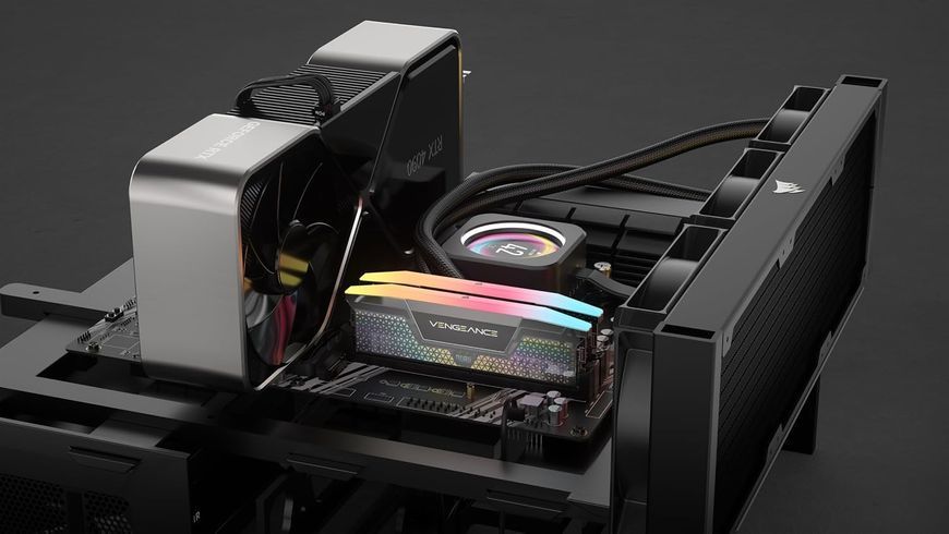 Пам'ять для настільних комп'ютерів Corsair 48 GB (2x24GB) DDR5 8000 MHz Vengeance RGB (CMHC48GX5M2X8000C38) DT1554 фото