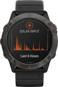 Garmin Fenix 6X Pro Solar Titanium Carbon Grey DLC with Black Band (010-02157-21) E7110 фото