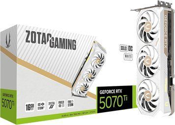 Відеокарта Zotac GAMING GeForce RTX 5070 Ti SOLID CORE OC White Edition (ZT-B50710Q2-10P) D3225 фото