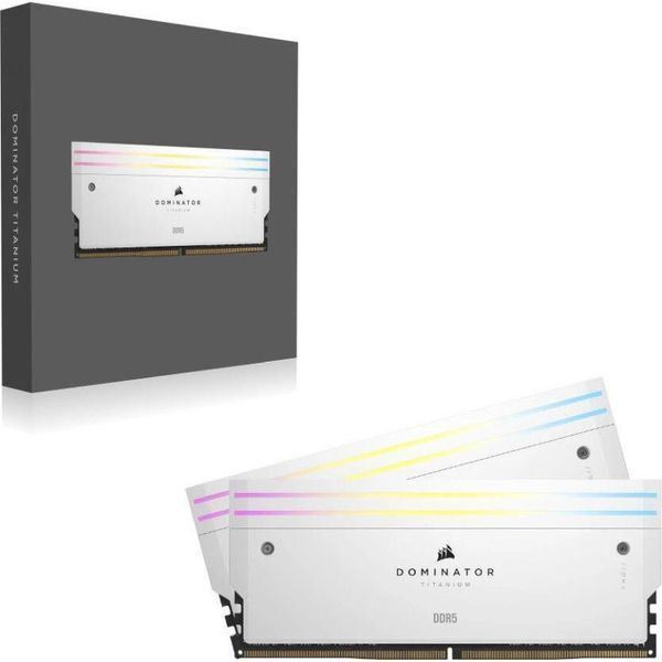 Corsair 32 GB (2x16GB) DDR5 7200 MHz Dominator Titanium RGB White (CMP32GX5M2X7200C34W) G5008 фото