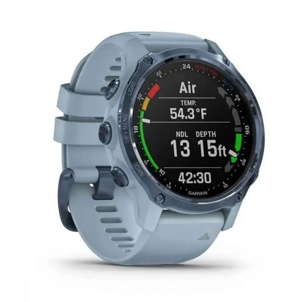 Смарт-годинник Garmin Descent Mk2S Mineral Blue with Sea Foam Silicone Band (010-02403-07/06) AK7195 фото