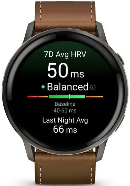 Garmin Venu 4 45 mm Slate with Brown Leather Band (010-03014-03) AD2157 фото