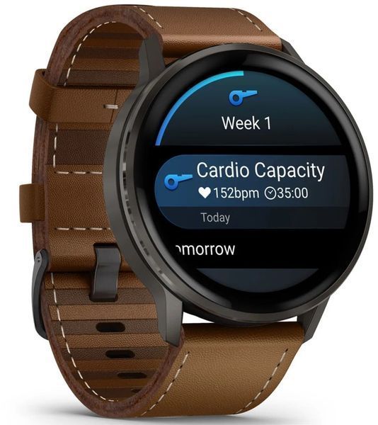 Garmin Venu 4 45 mm Slate with Brown Leather Band (010-03014-03) AD2157 фото