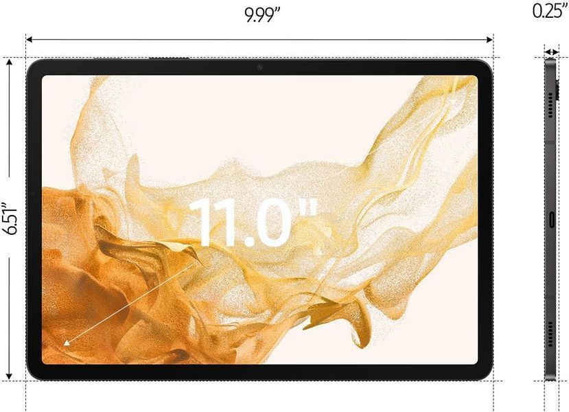 Samsung Galaxy Tab S8 11 8/128GB Wi-Fi Dark Grey (SM-X700NZAA) M3333 фото