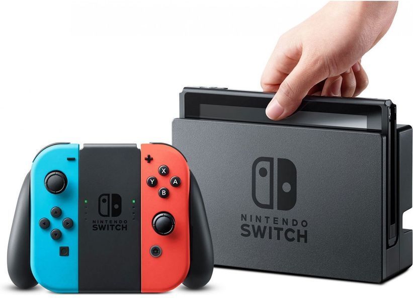 Nintendo Switch with Neon Blue and Neon Red Joy-Con (045496452629) E7067 фото