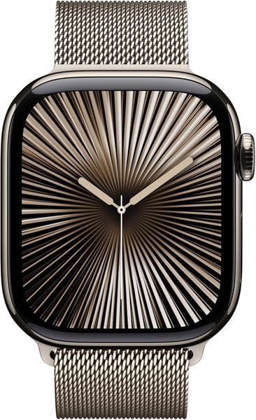Apple Watch Series 10 GPS + Cellular 46mm Natural Titanium Case w. Natural Milanese Loop - S/M (MC7Q4) VT1080 фото