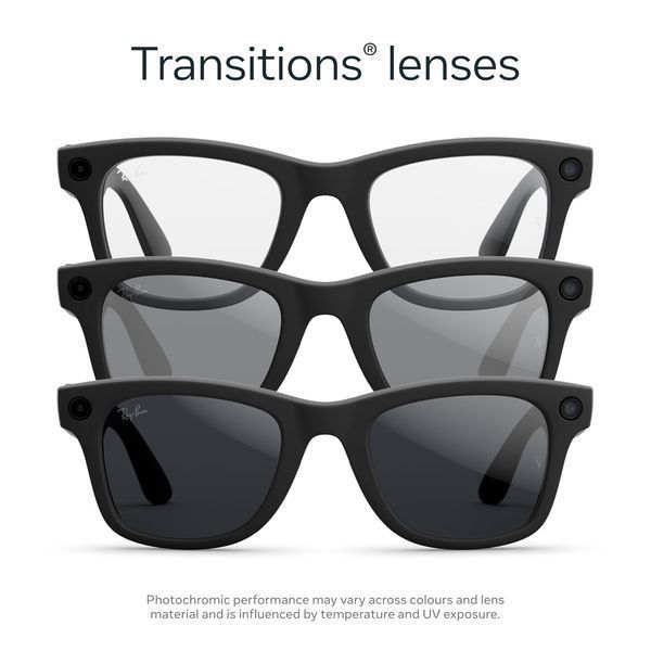 Ray-Ban Meta Wayfarer Gen 2 Large Matte Black Frame/Clear to Grey Transitions Lenses (RW4012 601S1Z 53-22) IT7001 фото