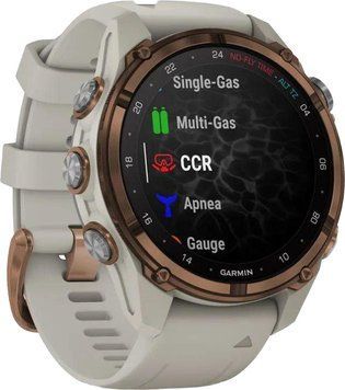 Garmin Descen Mk3i &ndash; 43 mm Bronze PVD Titanium with French Gray Silicone Band (010-02753-13/14) AD2161 фото