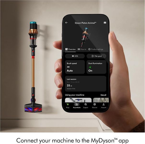 Вертикальний + ручний пилосос (2в1) Dyson V16 Piston Animal Submarine Matte Black/Copper (492969-01) D3002 фото