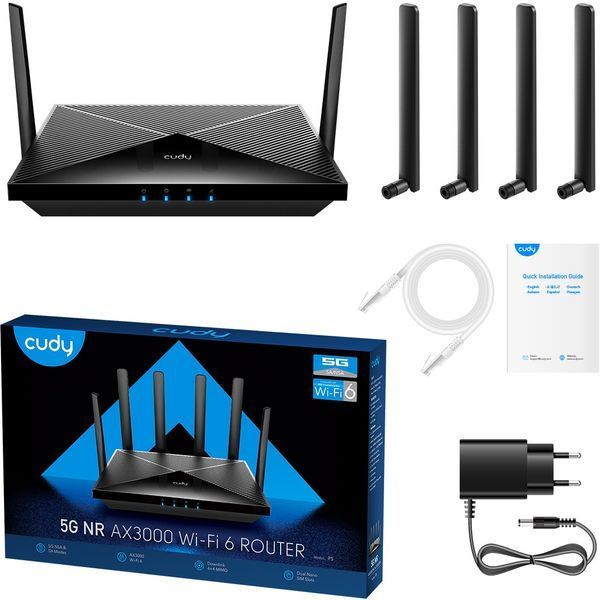 Cudy P5 Wi Fi 6 5G Black (6971690792282) E7071 фото