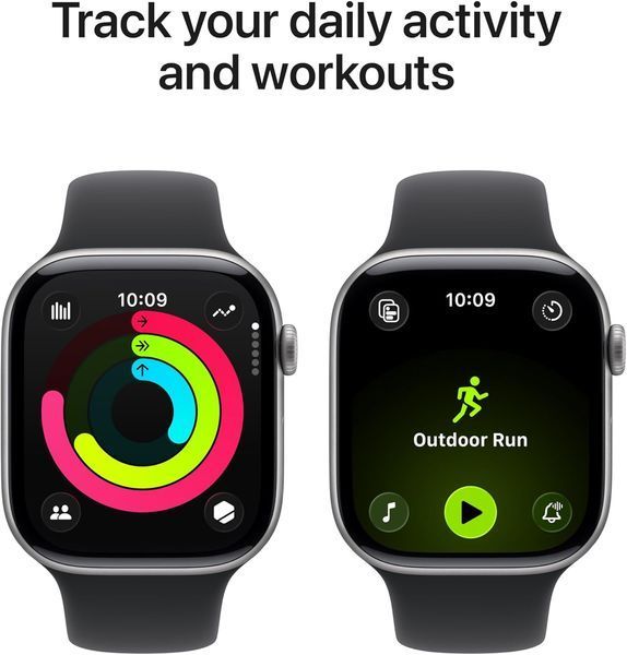 Смарт-годинник Apple Watch Series 11 GPS 46mm Space Gray Aluminum Case w. Black Sport Band - XL (MEW94+MXM53) TL1224 фото