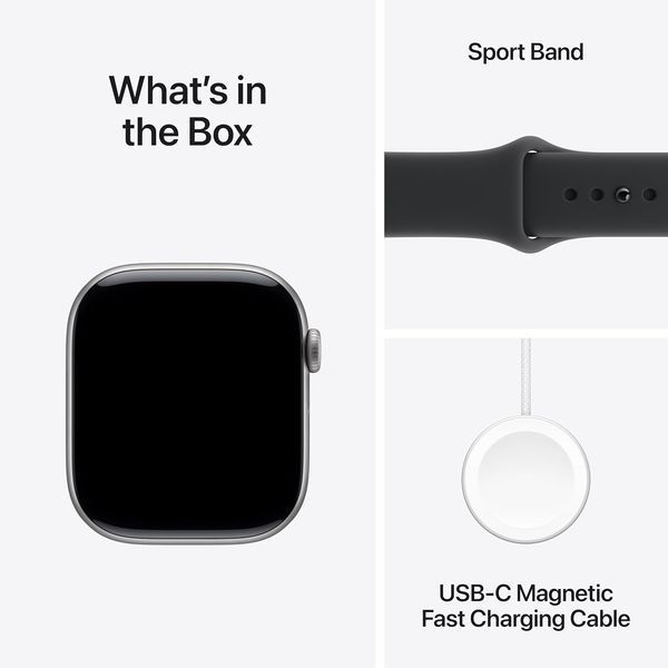 Смарт-годинник Apple Watch Series 11 GPS 46mm Space Gray Aluminum Case w. Black Sport Band - XL (MEW94+MXM53) TL1224 фото