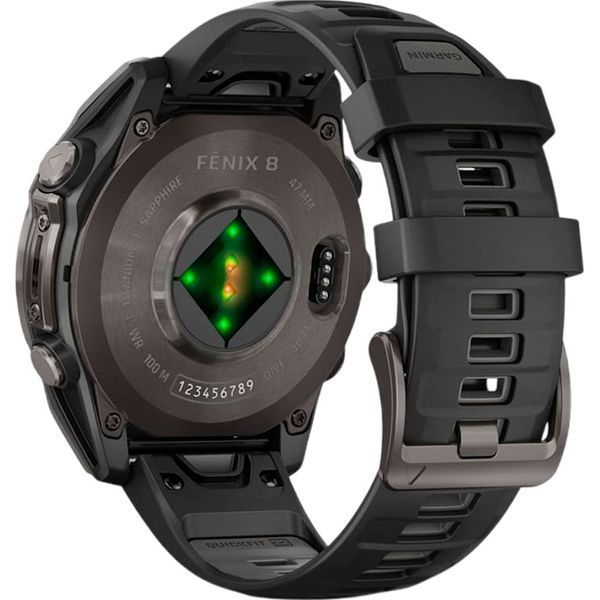 Смарт-годинник Garmin Fenix 8 47mm AMOLED Sapphire Carbon Gray DLC Titanium w. Black/Pebble Gray B. (010-02904-20/21/29) DA2241KR фото