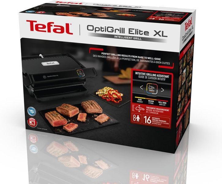 Електрогриль притискний Tefal OptiGrill Elite XL GC760812 AK4402 фото