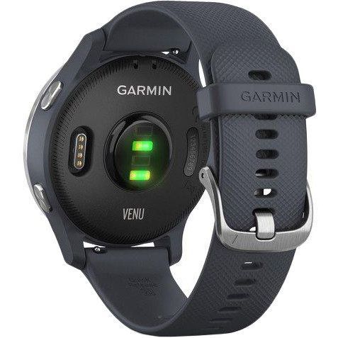 Garmin Venu Silver Stainless Steel Bezel w. Granite Blue and Silicone B. (010-02173-01/03) 010-02173-03 EG8021 фото