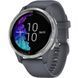 Garmin Venu Silver Stainless Steel Bezel w. Granite Blue and Silicone B. (010-02173-01/03) 010-02173-03 EG8021 фото 1