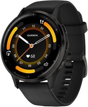 Смарт-годинник Garmin Venu 3 Slate Stainless Steel Bezel with Black Case and Silicone Band (010-02784-01/51/41) D2275 фото