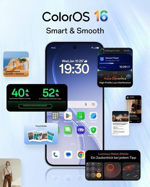 Смартфон OPPO Reno15 Pro 5G 12/512GB Aurora Blue XT1302 фото