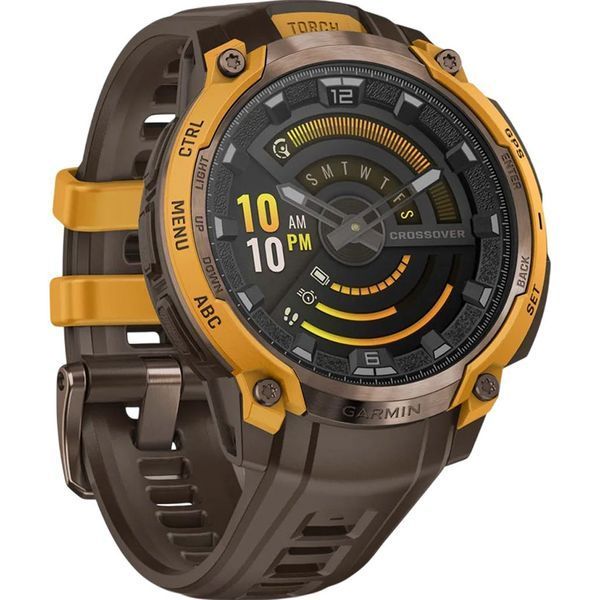 Смарт-годинник Garmin Instinct Crossover AMOLED Bronze/Sunburst (010-03398-01) XT2281 фото