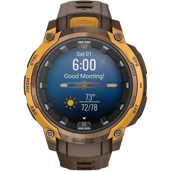 Смарт-годинник Garmin Instinct Crossover AMOLED Bronze/Sunburst (010-03398-01) XT2281 фото