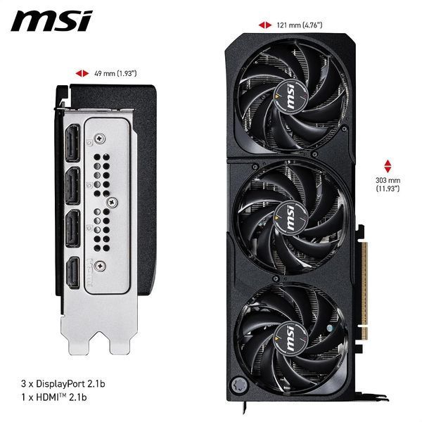 Відеокарта MSI GeForce RTX 5070 Ti 16G SHADOW 3X OC IT303AD фото