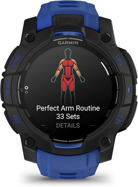 Garmin Instinct 3 45mm AMOLED Black with Blue Band (010-02936-03/43) IT0066 фото