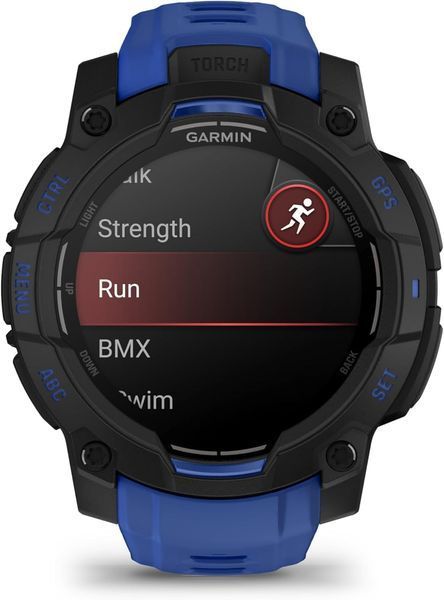 Garmin Instinct 3 45mm AMOLED Black with Blue Band (010-02936-03/43) IT0066 фото