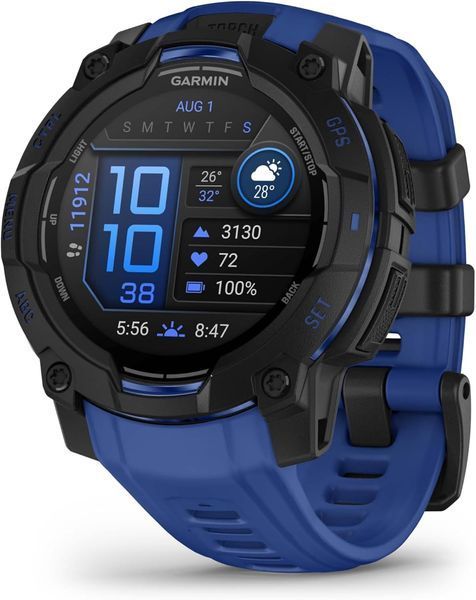 Garmin Instinct 3 45mm AMOLED Black with Blue Band (010-02936-03/43) IT0066 фото